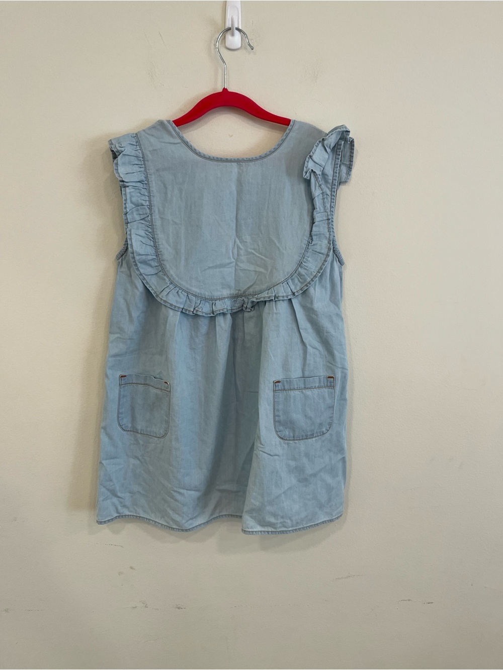 Light Blue Chambray Button-Front Dress - Picture 3 of 7